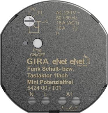 GIRA 542400 eNet Funk Schalt-/Tastaktor 1fach Mini potentialfrei