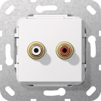 GIRA 563103 Cinch-Audio Kupplung Einsatz Reinweiß glänzend