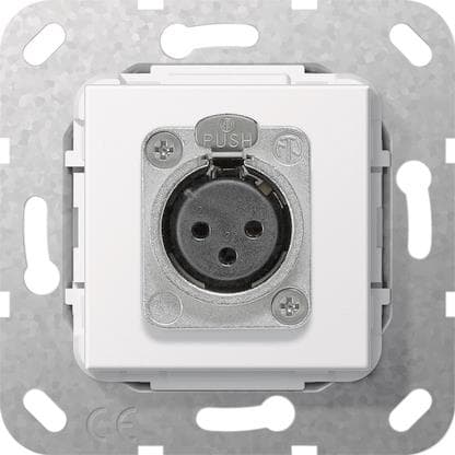 GIRA 566703 XLR-Buchse D-Serie Einsatz Reinweiß glänzend