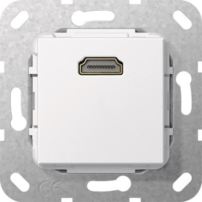 GIRA 566903 HDMI Kupplung Einsatz Reinweiß glänzend