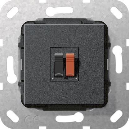GIRA 569210 Lautsprecheranschluss 1fach Einsatz Schwarz matt