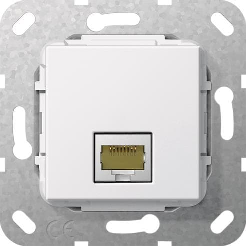 GIRA 569603 Modular Jack RJ45 Cat.6A 10Gbit Einsatz Reinweiß glänzend