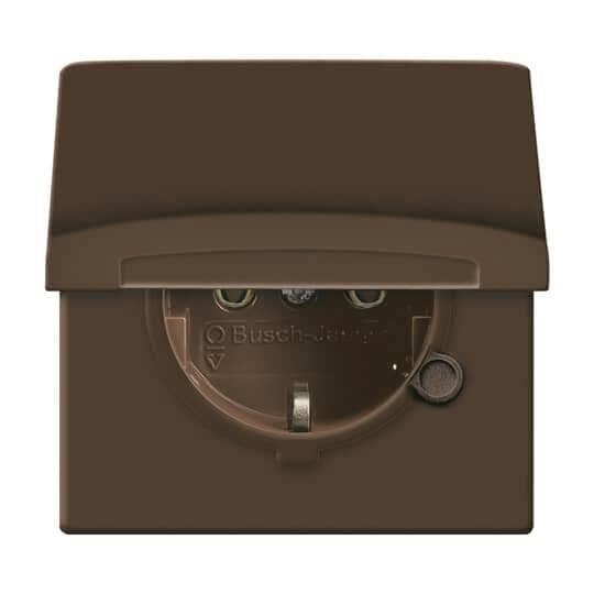 BJ Steckdose 20 EUGK-31-101 m.Klappdeckel Allwetter IP44 braun