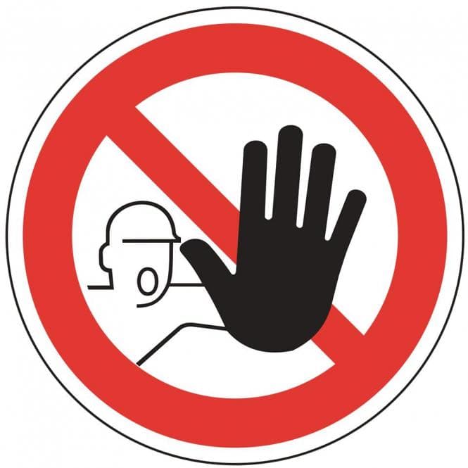 HEIN 2209 Verbotsschild Zutritt f.Unbefugte verboten,ASR/DIN,Kunststoff (Inhalt 1 Stück)