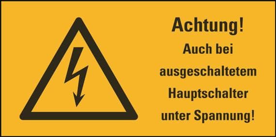 HEIN 170085 Warnschild HEIN_170085 Achtung! ... Folie 52x26mm 10/Bogen