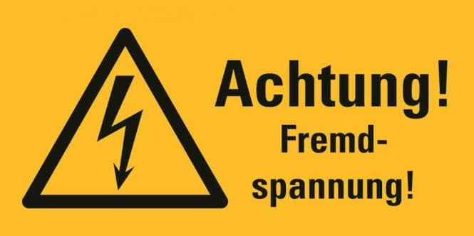 HEIN 171299 Warnschild HEIN_171299 Fremdspannung Folie 148x74mm