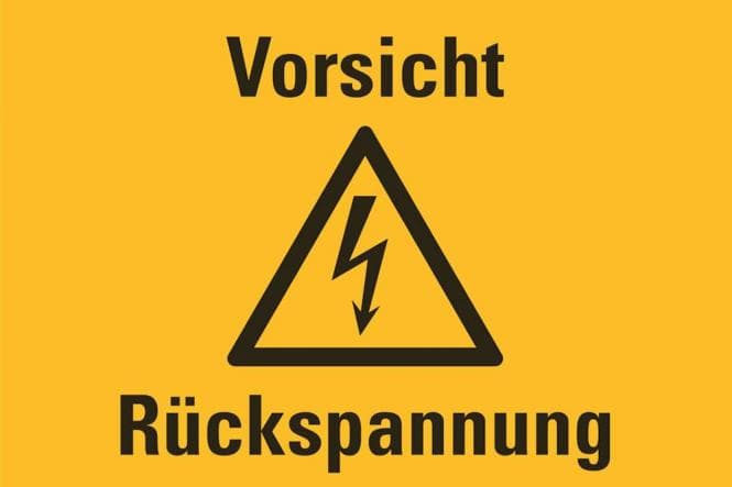HEIN 172355 Warnschild HEIN_172355 Rückspannung Resopal 200x120mm