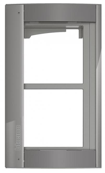 BTicino 350223 Abdeckrahmen 2M m.Träger f.Türstation SFERA Aluminium Allstreet