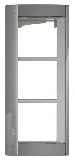 BTicino 350233 Abdeckrahmen 3M m.Träger f.Türstation SFERA Aluminium Allstreet
