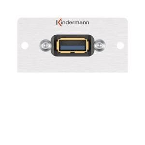 KIND Konnect 50 alu - USB3.0 7444000529 A-Bu/Bu Blende 1/2 50x50 m.Kabelpeitsche
