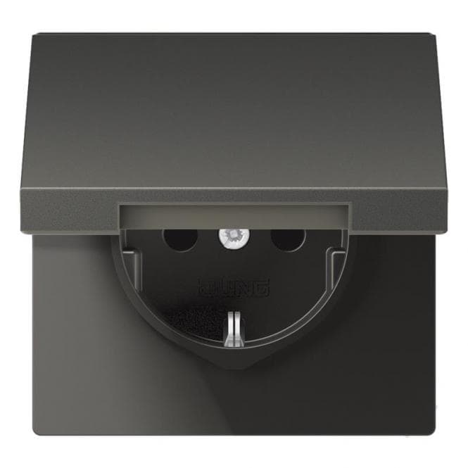 JG SCHUKO Steckdose AL1520KLAN m.Klappd.16A 250V LS anthrazit lack