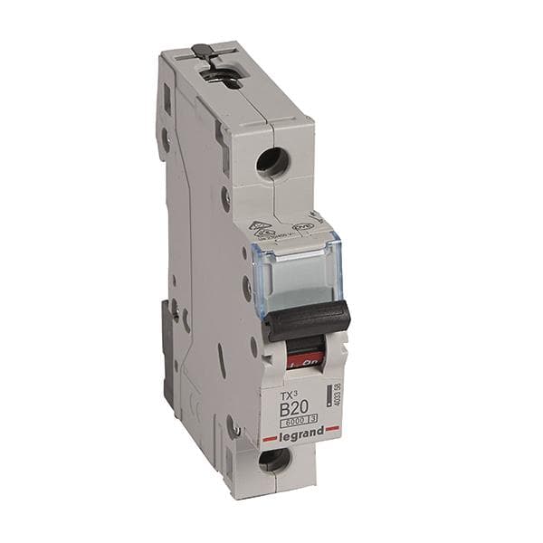 Legrand 403358 TX3 LS-Schalter B 20A 1-polig 6kA 230/400VAC 1TE