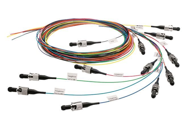 TG Faserpigtail-Set L00879A0026 G50/125 OM4 12 Farben m.12xLC vio 2m