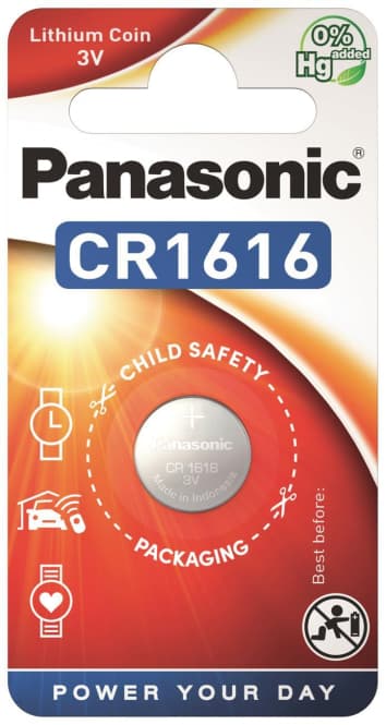 Panasonic Lithium Power CR1616/1B Knopfzellen Lithium