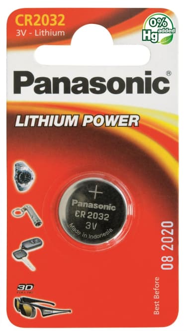 Panasonic Lithium Power CR2032EL/1B Knopfzellen Lithium *Blister a 1 Stück*