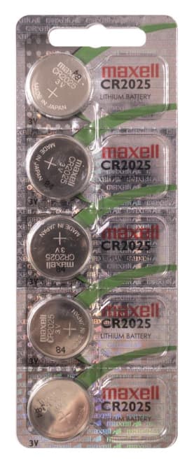 Maxell Knopfzelle CR2025 Lithium 3V 148mAh Blister a 5 Stück