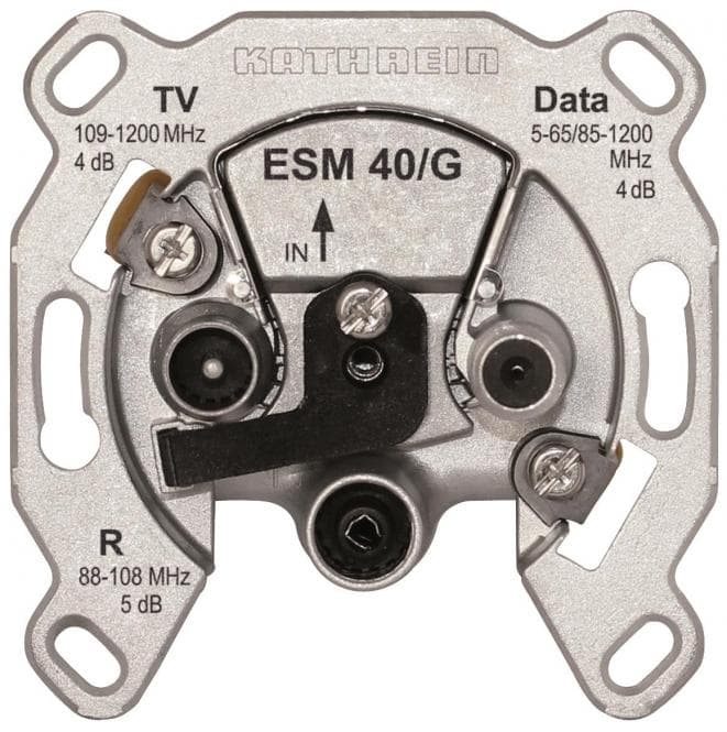 KATH Modem-Einzelanschlussdose ESM 40/G 3fach selektiv 4dB/5dB