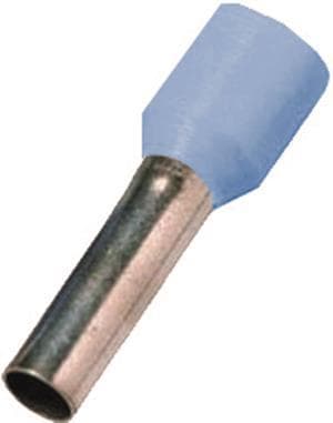 Intercable ICIAE0256 Aderendhülse DIN46228T4 0,25qmm 6mm verz. hellblau (Inhalt 100 Stück)