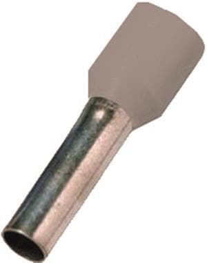 Intercable ICIAE0756 Aderendhülse DIN46228T4 0,75qmm 6mm verzinnt grau (Inhalt 100 Stück)