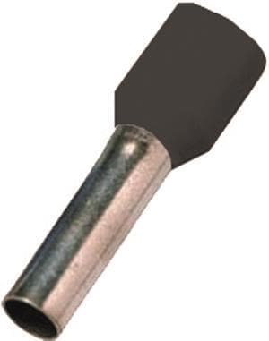 Intercable ICIAE1518 Aderendhülse DIN46228T4 1,5qmm 18mm verzinnt schwarz (Inhalt 100 Stück)