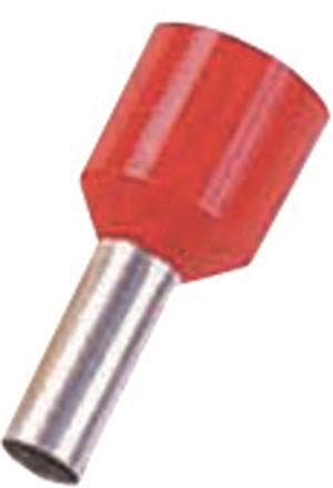 Intercable ICIAE1012K Aderendhülse kurzschlußsicher 10qmm 12mm verz. rot (Inhalt 100 Stück)