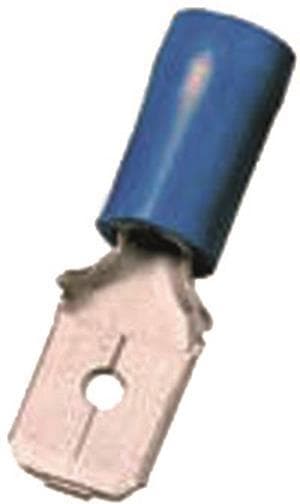 Intercable ICIQ268FS Flachstecker 1,5-2,5qmm 6,3x0,8 blau Messing (Inhalt 100 Stück)