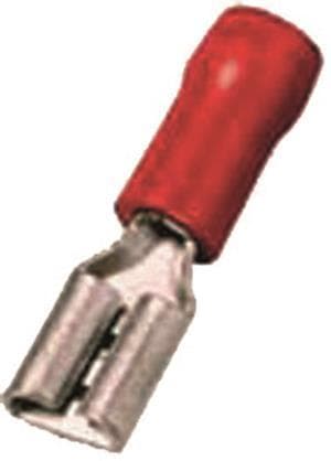 Intercable ICIQ148FH Flachsteckhülse 0,5-1qmm 4,8x0,8 rot Messing (Inhalt 100 Stück)