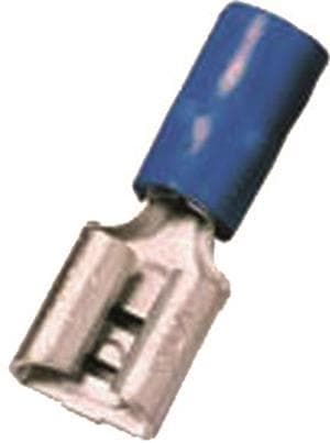 Intercable ICIQ248FH Flachsteckhülse 1,5-2,5qmm 4,8x0,8 blau Messing (Inhalt 100 Stück)