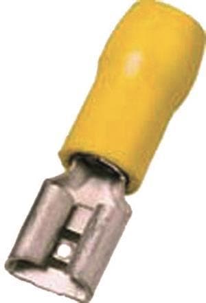 Intercable ICIQ668FH Flachsteckhülse 4-6qmm 6,3x0,8 gelb Messing (Inhalt 100 Stück)