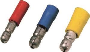 Intercable ICIQ1RST Rundstecker 0,5-1qmm Stecker 4mm rot (Inhalt 100 Stück)