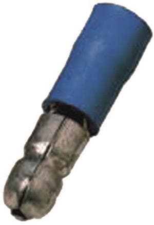 Intercable ICIQ2RST Rundstecker 1,5-2,5qmm Stecker 5mm blau (Inhalt 100 Stück)