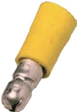 Intercable ICIQ6RST Rundstecker 4-6qmm Stecker 5mm gelb (Inhalt 100 Stück)