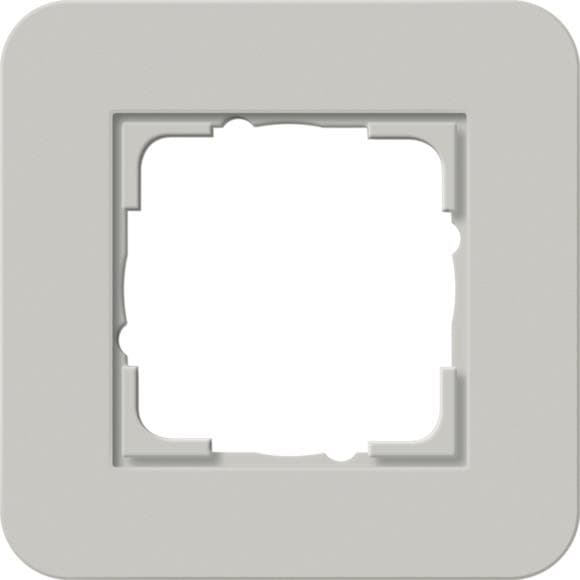 GIRA 0211412 Abdeckrahmen 1fach E3 Grau/Reinweiß glänzend Soft-Touch