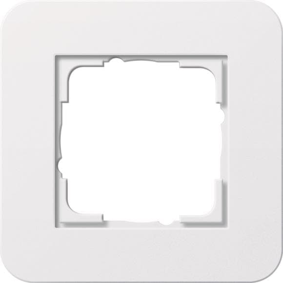 GIRA 0211410 Abdeckrahmen 1fach E3 Reinweiß/Reinweiß glänzend Soft-Touch