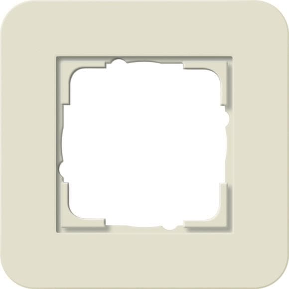 GIRA 0211417 Abdeckrahmen 1fach E3 Sand/Reinweiß glänzend Soft-Touch