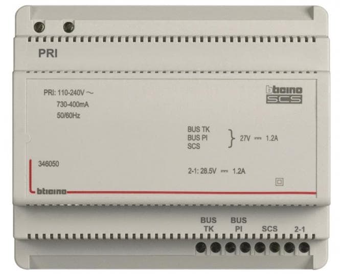 BTicino 346050 Netzgerät 2-Draht m.Videoadapter f.Verteilereinbau 6TE DIN