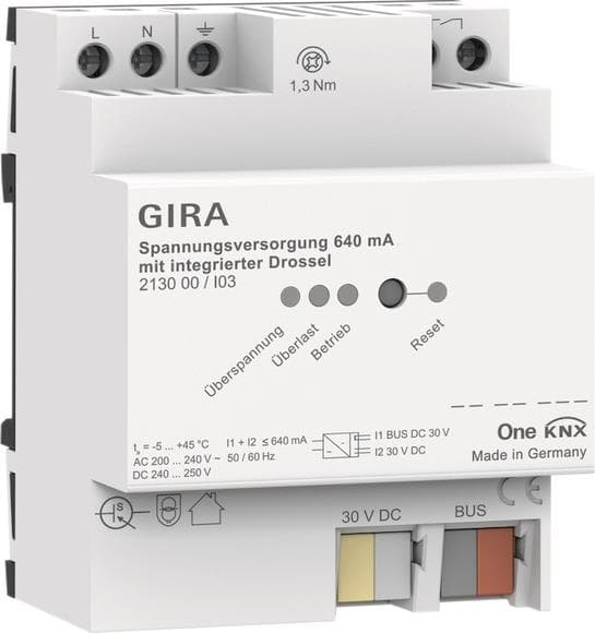 GIRA 213000 Spannungsversorgung 640mA Drossel OneKNX REG