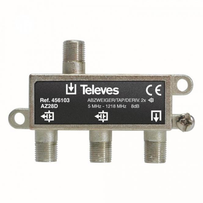 Televes 2-fach Abzweiger AZ28D 5-1218 MHz AD:8dB 456103