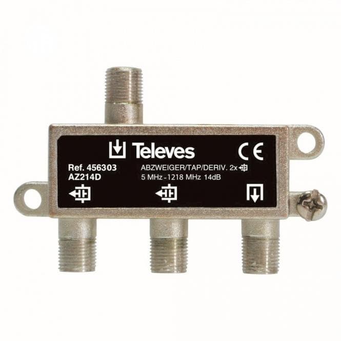 Televes 2-fach Abzweiger AZ214D 5-1218 MHz AD:14dB 456303