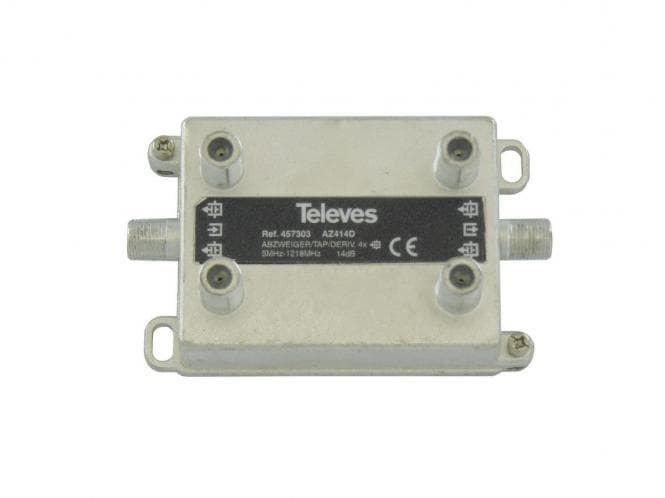 Televes 4-fach Abzweiger AZ414D 5-1218 MHz AD:14dB 457303