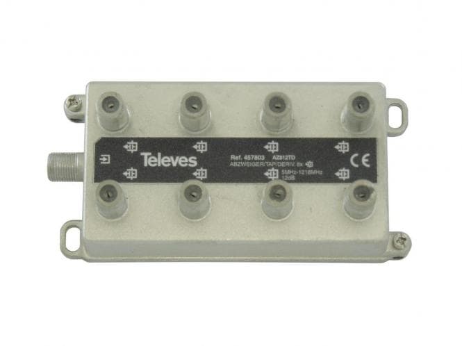 Televes 8-fach End-Abzweiger AZ812TD 5-1218 MHz AD:12dB 457803