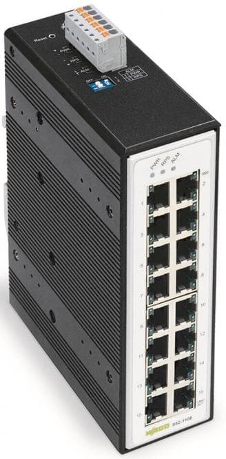 WAGO 852-1106 Industrial-Switch,16 Ports 1000Base-T,Erweiterter Temperaturbereich