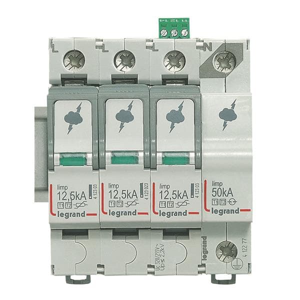 Legrand 412277 Kombiableiter Typ 1+2 3+1 Schaltung f.TT/TN-S 230/400V 12,5kA