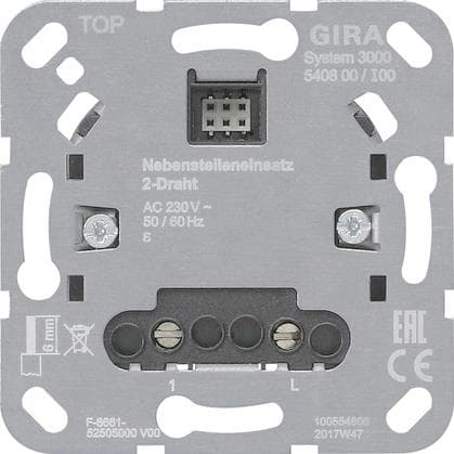 GIRA 540800 S3000 Nebenstelleneinsatz 2-Draht Einsatz