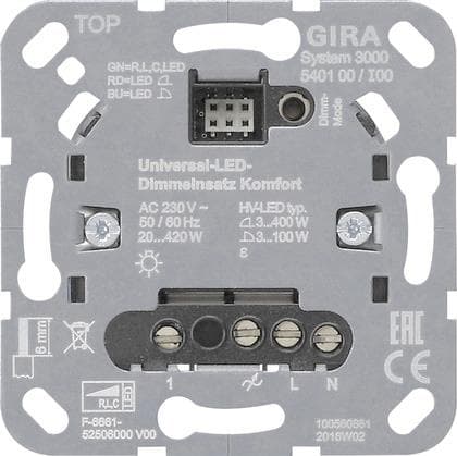 GIRA 540100 S3000 Uni-LED-Dimmeinsatz Komfort Einsatz