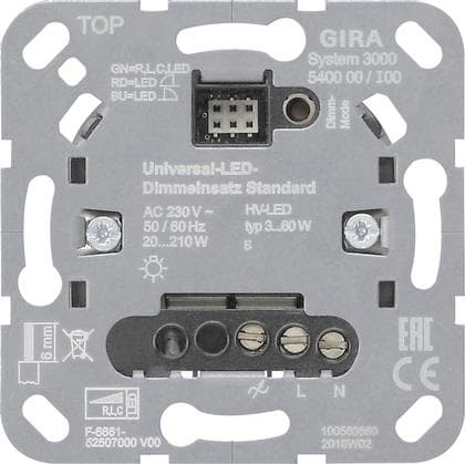 GIRA 540000 S3000 Uni-LED-Dimmeinsatz Standard Einsatz