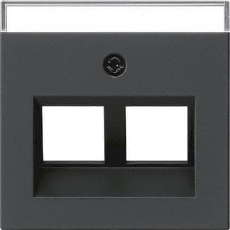 GIRA 2640005 Abdeckung 30°+BSF Tragring MJ 2fach System 55 Schwarz matt (lack.)