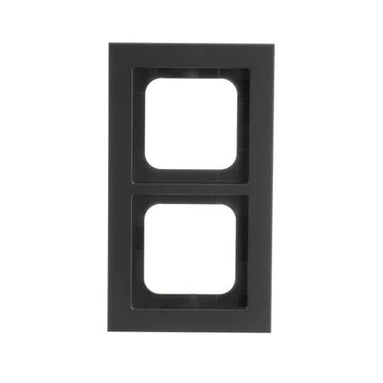 BJ Abdeckrahmen schwarz matt 1722-275 Busch-axcent Rahmen 2fach