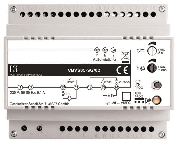 TCS Versorgungs- VBVS05-SG/02 u.Steuergerät 1Strang 6 TE
