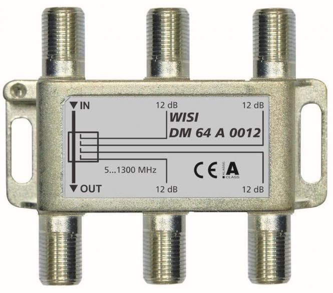 WISI 4-fach Abzweiger DM64A0012 5-1300MHz 12dB Klasse A (+10dB)